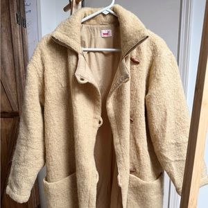 Vintage wool coat by Mondi, yellow